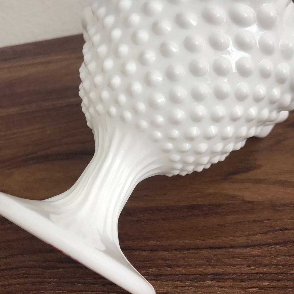 🔻🔻🔻Vintage fenton glass hobnail compote pedestal candy dish - Picture 4 of 6
